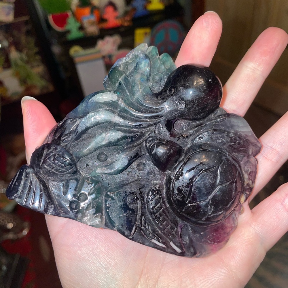 Fluorite sea carving